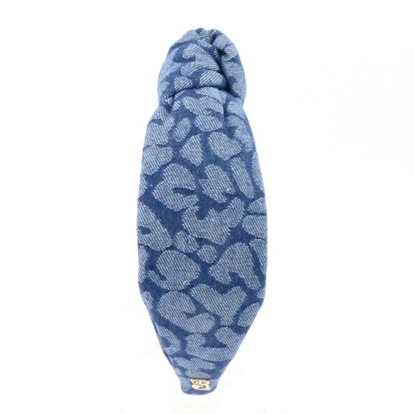 517. The Brooke Shade Leopard Denim High Knot Topknot main image 4